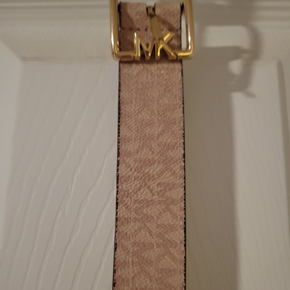 Michael Kors Pink Belt with Gold Accents